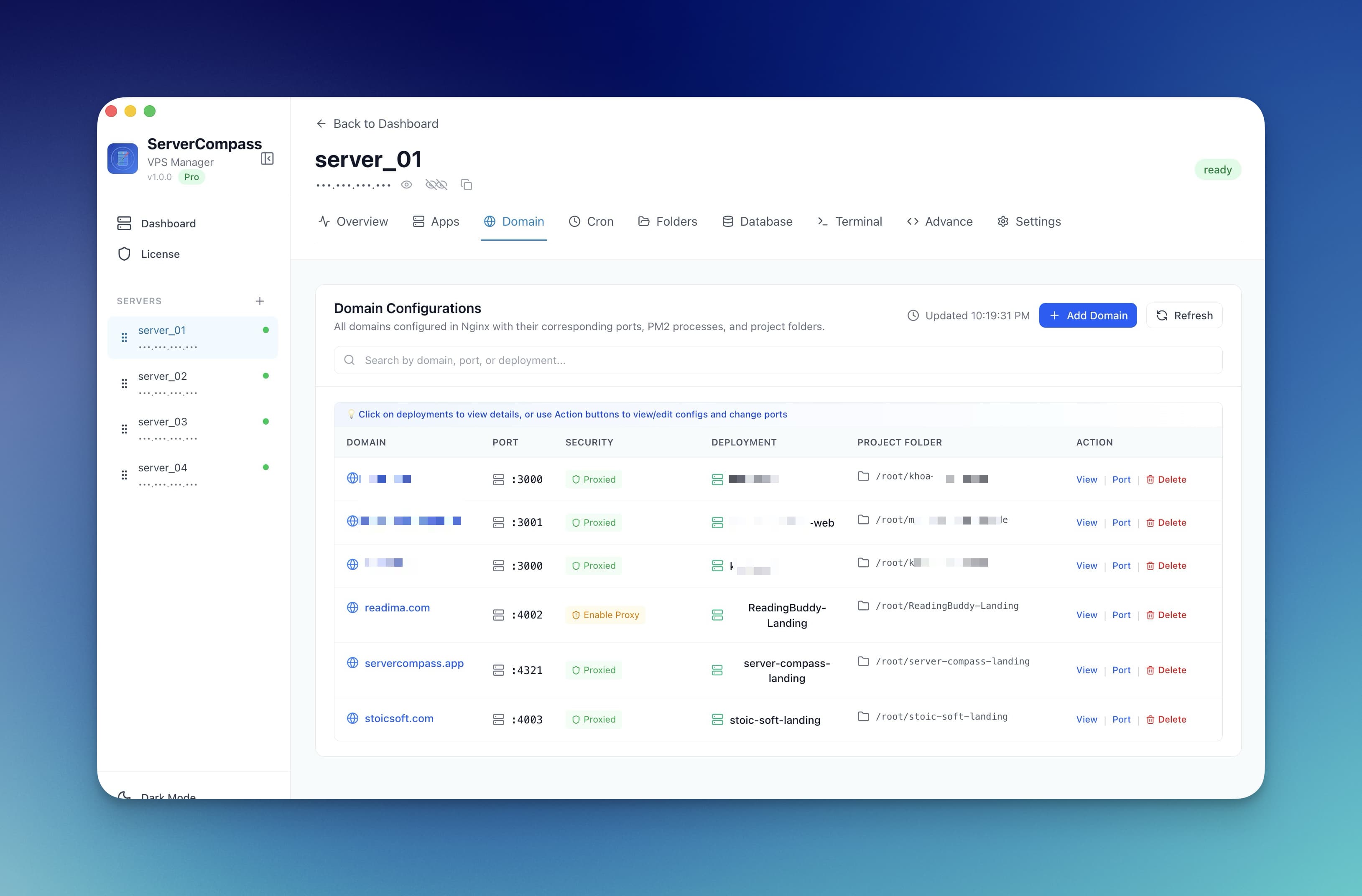 Domain & SSL Management